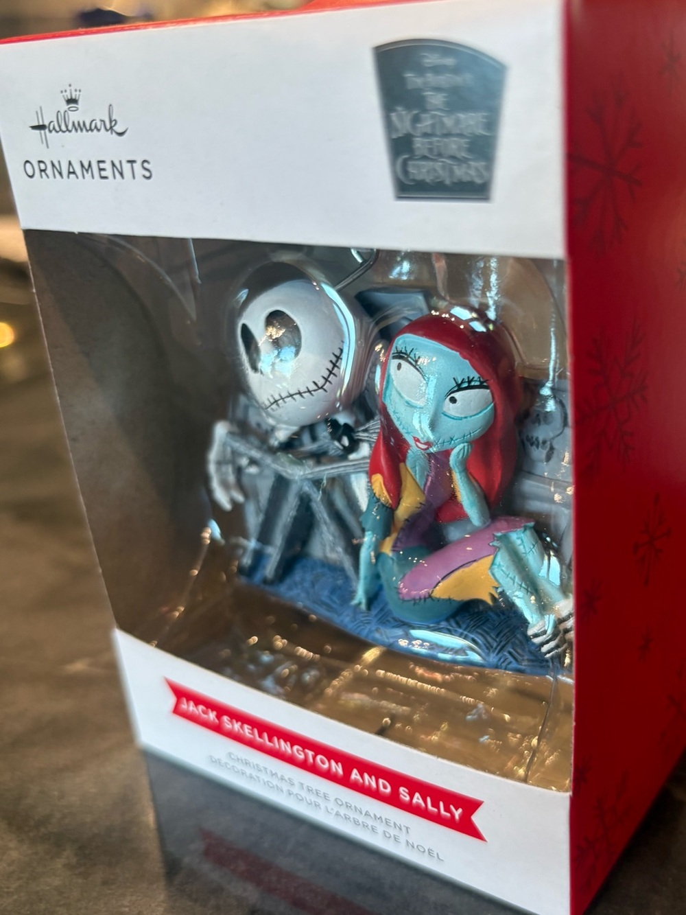Hallmark The Nightmare Before Christmas Sally & Jack Ornament - Blue/Red